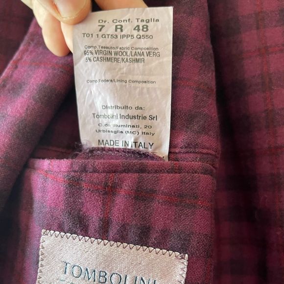 TOMBOLINI Virgin wool Cashmere light Sports Coat - Picture 2 of 5